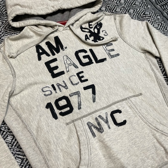 American Eagle Outfitters Classic Fit 1977 Logo Hoodie Men size S - Picture 6 of 10
